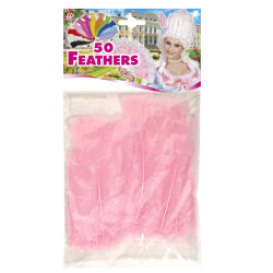 Peříčka růžová dekorativní 50 ks